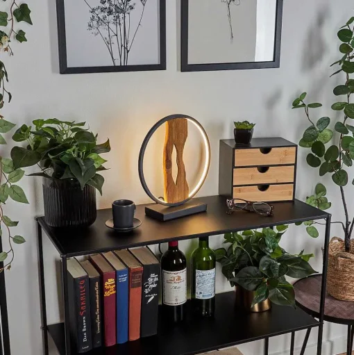 Lampe De Table Nevogilde Led Ecru, Noir, 1 Lumiere