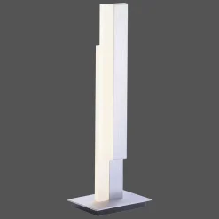 Lampe De Table Paul Neuhaus Q-Tower Led Aluminium, 2 Lumieres, Telecommandes