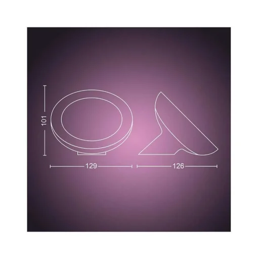 Lampe De Table Philips Hue Bloom Led Noir, 1 Lumiere, Changeur De Couleurs
