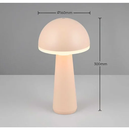Lampe De Table Reality Fungo Led Beige, 1 Lumiere