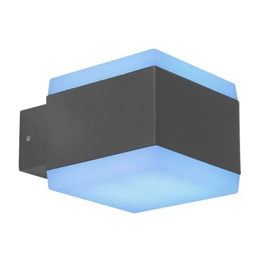 Lampe D'Exterieur Globo Slice Led Anthracite, 1 Lumiere, Changeur De Couleurs