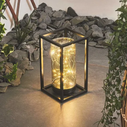 Lampe Solaire Aracaju Led Noir, 30 Lumieres