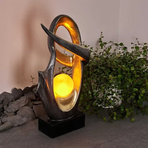 Lampe Solaire Benevento Led Or, Argente, 1 Lumiere