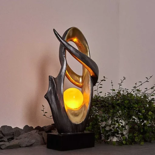 Lampe Solaire Benevento Led Or, Argente, 1 Lumiere