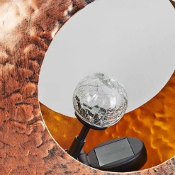 Lampe Solaire Benevento Led Cuivre, Rouille, Transparent, 1 Lumiere