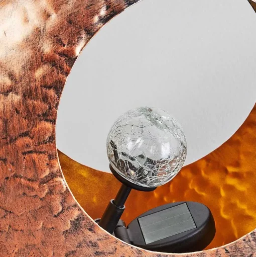 Lampe Solaire Benevento Led Cuivre, Rouille, Transparent, 1 Lumiere