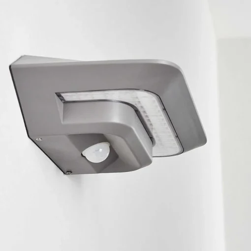 Lampe Solaire Camden Led Gris, 1 Lumiere, Detecteur De Mouvement