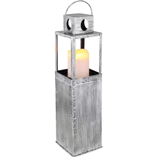 Lampe Solaire Globo Led Argent Oxyde, 1 Lumiere