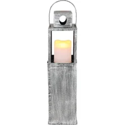 Lampe Solaire Globo Led Argent Oxyde, 1 Lumiere