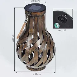 Lampe Solaire Soule Led Brun, 1 Lumiere