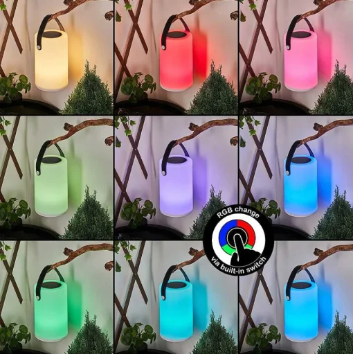 Lampe Solaires Acebal Led Noir, Blanc, 1 Lumiere, Changeur De Couleurs