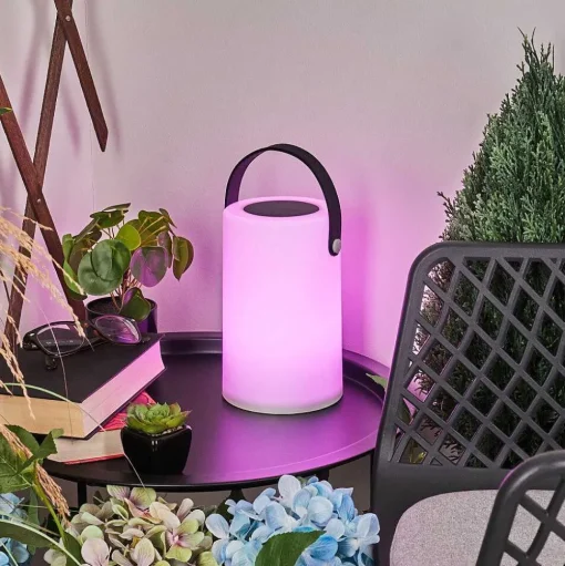 Lampe Solaires Acebal Led Noir, Blanc, 1 Lumiere, Changeur De Couleurs
