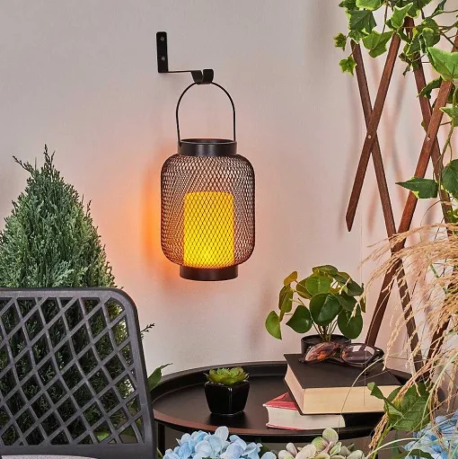 Lampe Solaires Anjullan Led Noir, 1 Lumiere