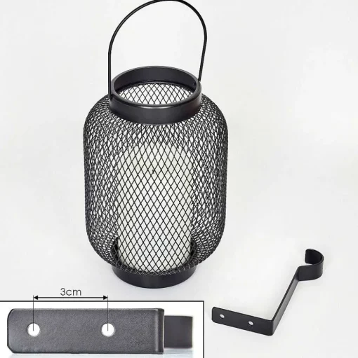 Lampe Solaires Anjullan Led Noir, 1 Lumiere