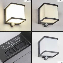 Lampe Solaires Burseryd Led Anthracite, 1 Lumiere, Detecteur De Mouvement