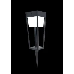 Lampe Solaires Lutec Dias Led Noir, 1 Lumiere, Detecteur De Mouvement, Changeur De Couleurs