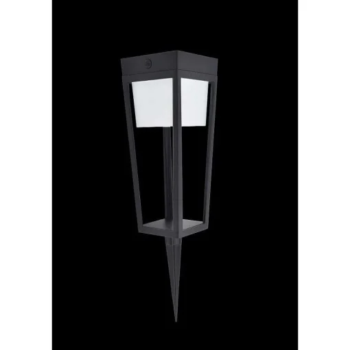 Lampe Solaires Lutec Dias Led Noir, 1 Lumiere, Detecteur De Mouvement, Changeur De Couleurs