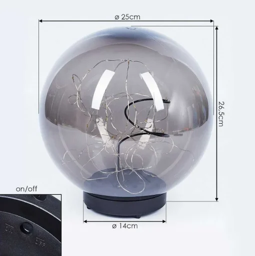 Lampe Solaires Pollenca Led Noir, 40 Lumieres