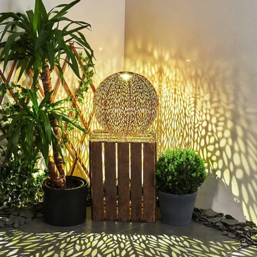 Lampe Solaires Samoao Led Rouille, Noir, 1 Lumiere