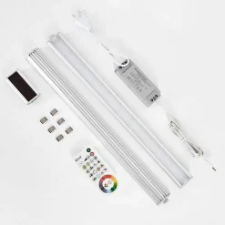 Lampes Pour Bandeaux Set X 2 Raivo Led Noir, Argente, 2 Lumieres, Telecommandes, Changeur De Couleurs