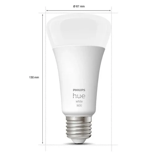 Led E27 15,5 Watt 2200 - 6500 Kelvin 1100 Lumen Philips Hue White