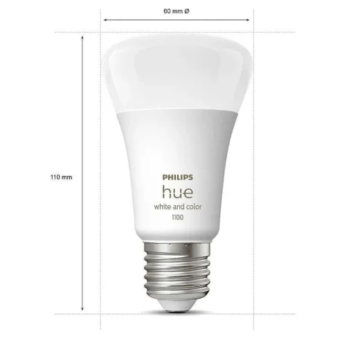 Led E27 9 Watt 2200 - 6500 Kelvin 806 Lumen Philips Hue White & Color Ambiance