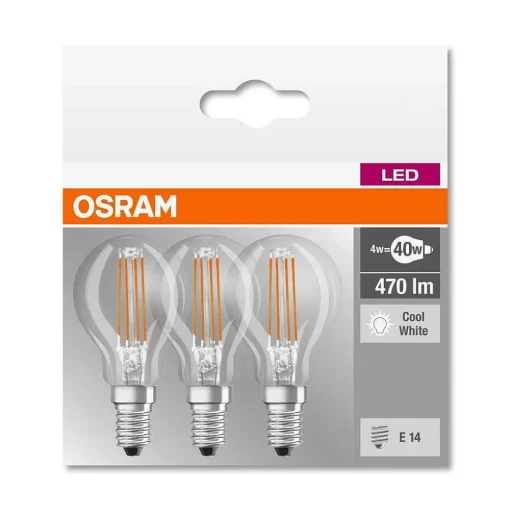 Lot De 3 Osram Led E14 4 Watt 4000 Kelvin 470 Lumen