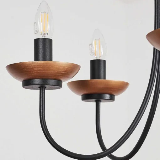Lustre Cassague Noir, 5 Lumieres