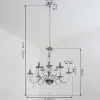 Lustre Cheop Chrome, Transparent, 9 Lumieres