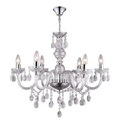 Lustre Globo Cuimbra I Chrome, Acier Inoxydable, 6 Lumieres