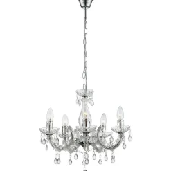 Lustre Globo Cuimbra Ii Transparent, 5 Lumieres