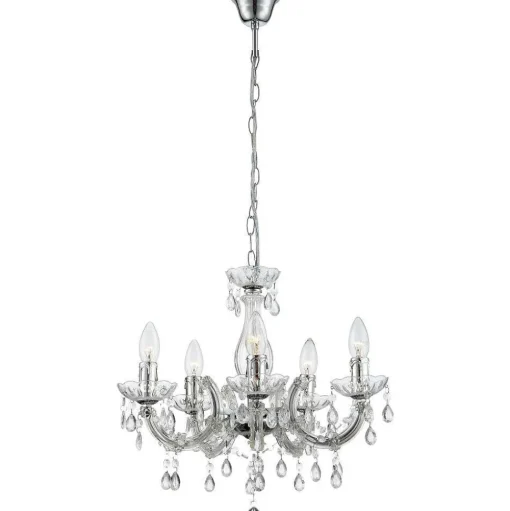 Lustre Globo Cuimbra Ii Transparent, 5 Lumieres