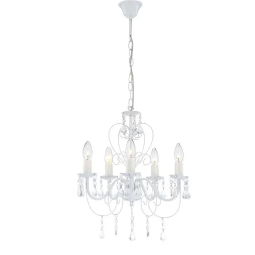 Lustre Globo Pinja Blanc, 5 Lumieres