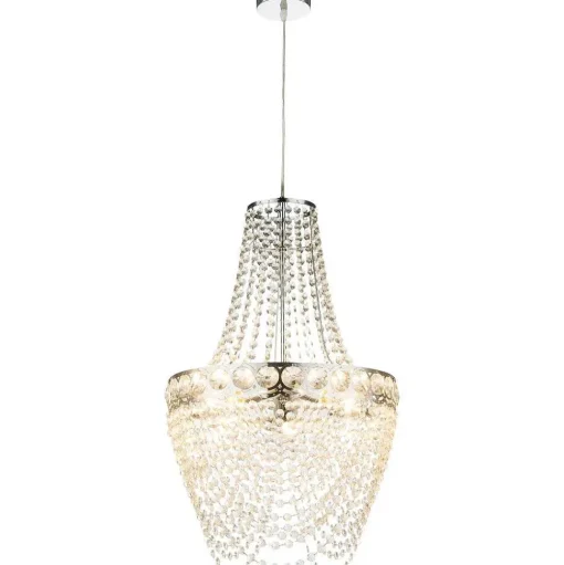 Lustre Globo Stromboli Chrome, Clair, 3 Lumieres