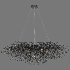 Lustre Paul Neuhaus Icicle Noir, 15 Lumieres