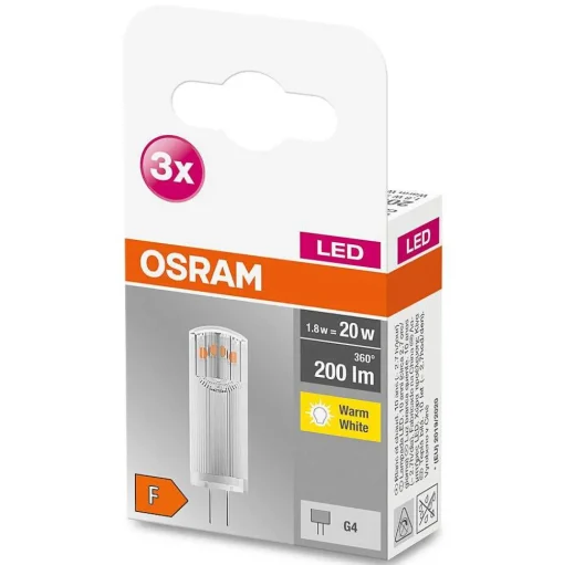 Osram Led Base Pin Set De 3 Ampoules G4 1,8 Watt 2700 Kelvin 200 Lumen