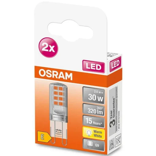 Osram Led Pin Lot De 2 G9 2,6 Watt 2700 Kelvin 320 Lumen
