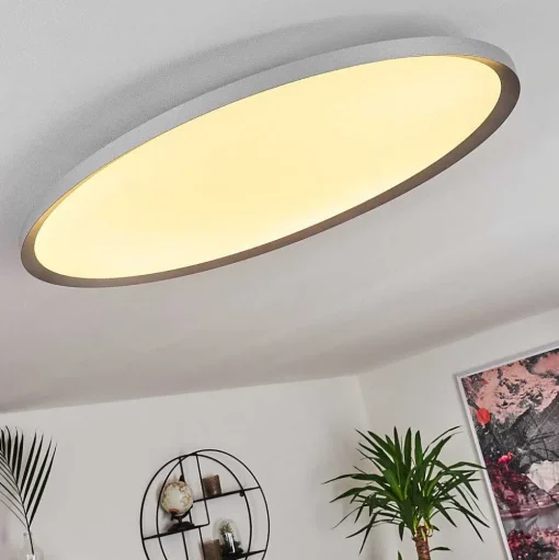 Panneau Led Kombito Argente, Blanc, 1 Lumiere, Telecommandes
