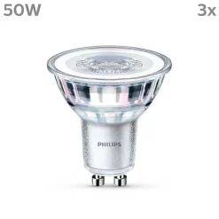 Philips Classic Set De 3 Led Gu10 4,6 Watt 2700 Kelvin 355 Lumen
