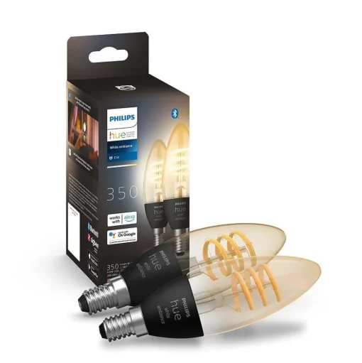 Philips Hue Lot De 2 Led E14 4,6 Watt 2200-4500 Kelvin 350 Lumen