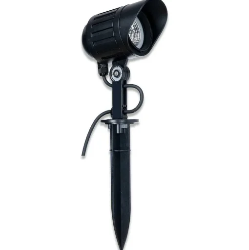 Pique De Terre Lcd Wiesloch Led Noir, 1 Lumiere