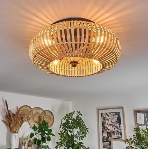 Plafonnier 50 Cm Mulstrand Noir, 4 Lumieres, Telecommandes