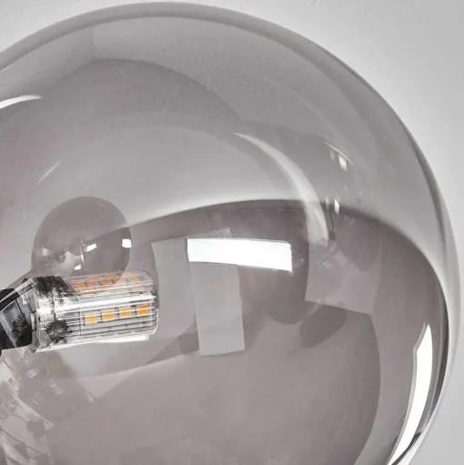 Plafonnier - Verre 15 Cm Chehalis Fume, 6 Lumieres