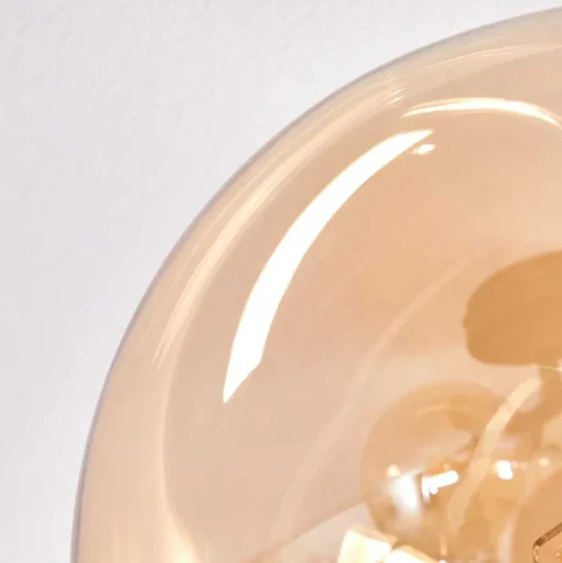 Plafonnier - Verre Chehalis Ambre, 4 Lumieres