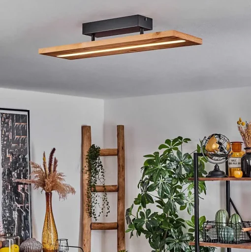 Plafonnier Adak Led Noir, 1 Lumiere