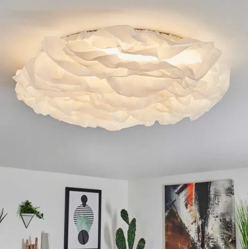 Plafonnier Adegoiva Led Blanc, 1 Lumiere