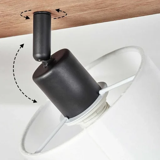 Plafonnier Alsen Bois Fonce, Noir, 4 Lumieres
