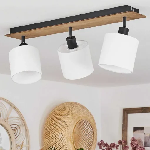 Plafonnier Alsen Bois Fonce, 3 Lumieres