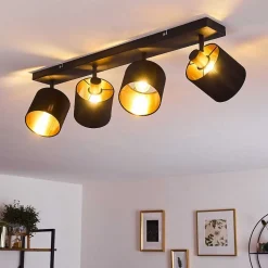 Plafonnier Alsen Noir, 4 Lumieres