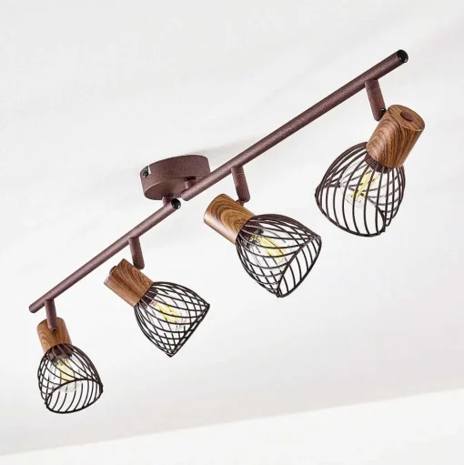 Plafonnier Arjen Brun, Rouille, 4 Lumieres